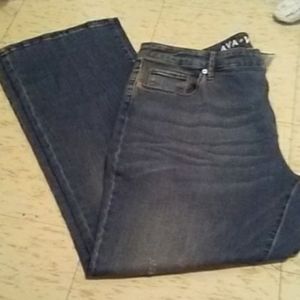 Size 22w ava & viv skinny bootcut distressed jean